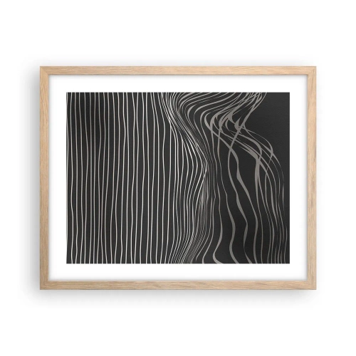 Plakat w ramie jasny dąb - Rytm i akcent - 50x40 cm