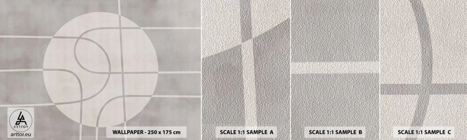 Fototapeta Próbka Standard Eco - Koliście i na wprost - Jasny, Minimalistyczny, Koło - 100x30 cm