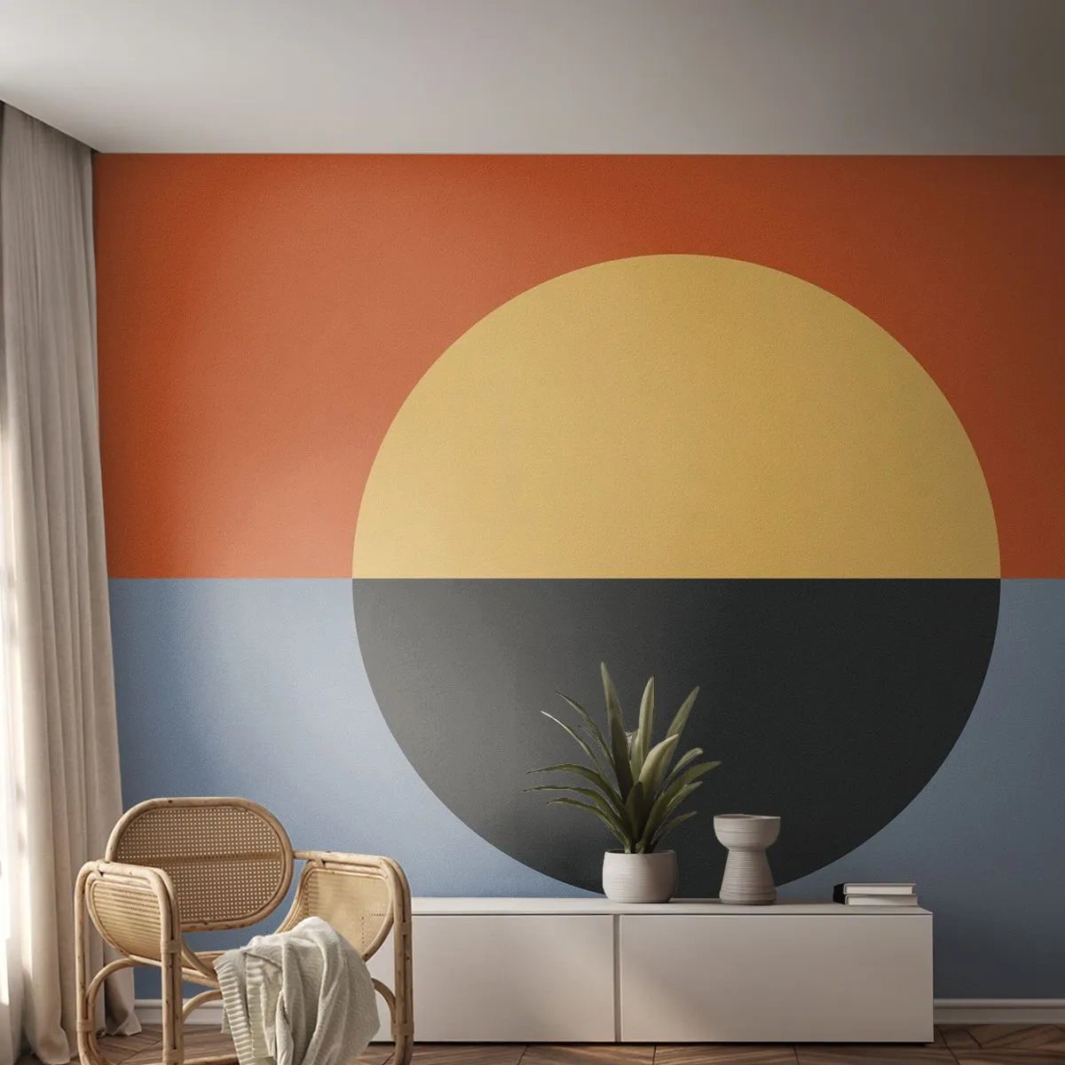 Fototapeta Standard Eco - Kompozycja ciepła i chłodu - Abstrakcja, Sztuka, Grafika - 400x280 cm