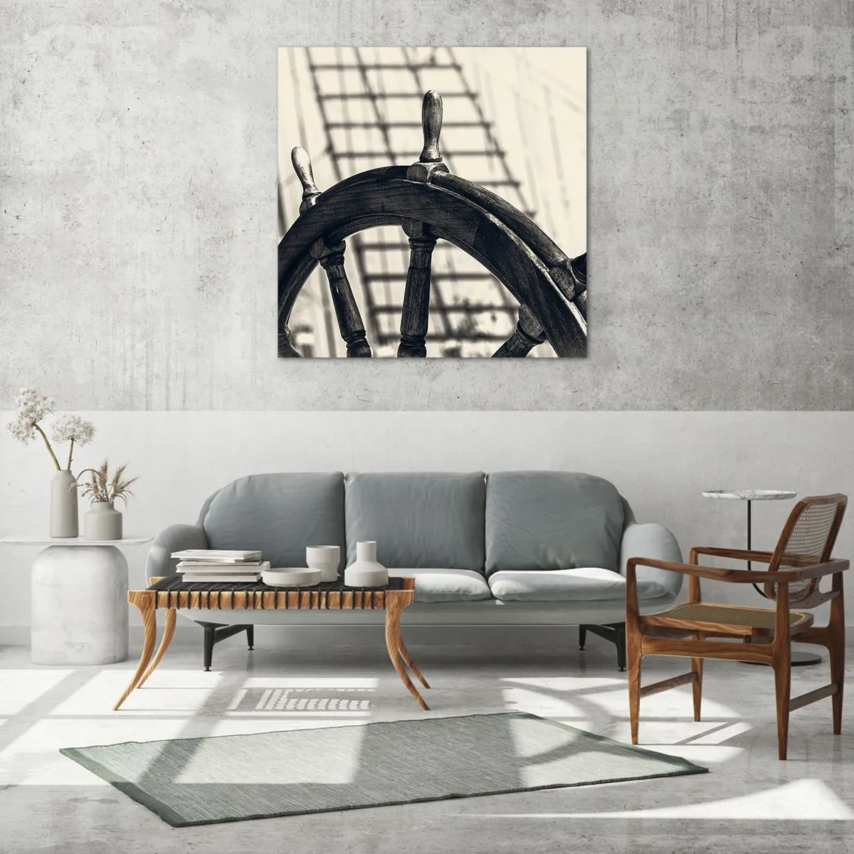 Obraz na szkle - Morskie opowieści - 70x70 cm