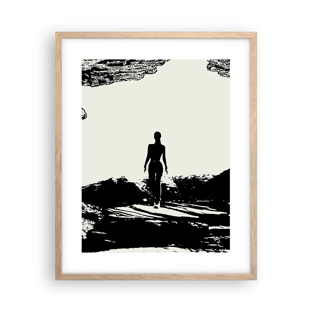 Plakat w ramie jasny dąb - Nowe spojrzenie - 40x50 cm