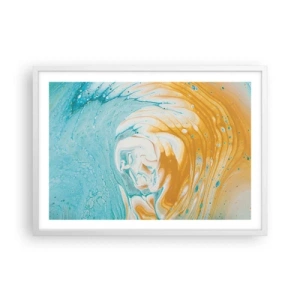 Plakat w białej ramie - Pastelowy wir - 70x50 cm