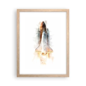 Plakat w ramie jasny dąb - Odkrywcy na start - 30x40 cm