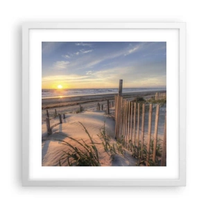 Plakat w białej ramie - Blask i cień wiatru - 40x40 cm