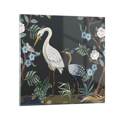 Obraz na szkle - Ptasia parada - 50x50 cm