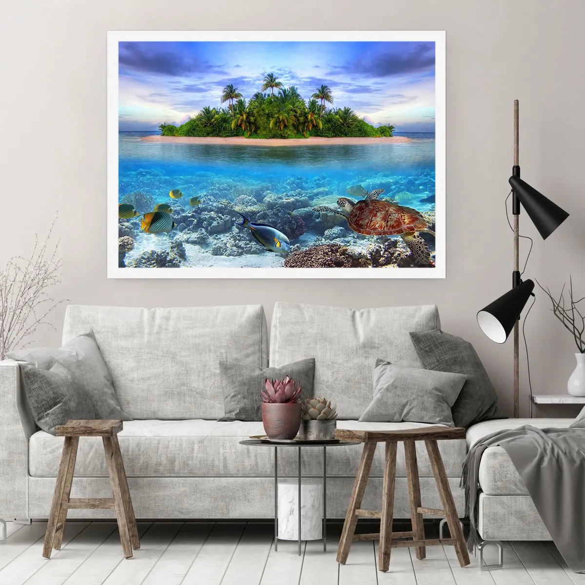 Plakat - Niebiańska wyspa zaprasza - 40x30 cm