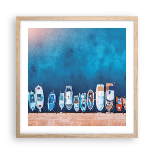 Plakat w ramie jasny dąb - W jednym rzędzie - 50x50 cm