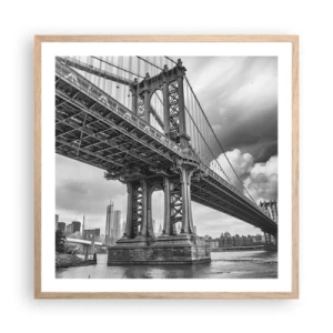 Plakat w ramie jasny dąb - Do serca miasta - 60x60 cm