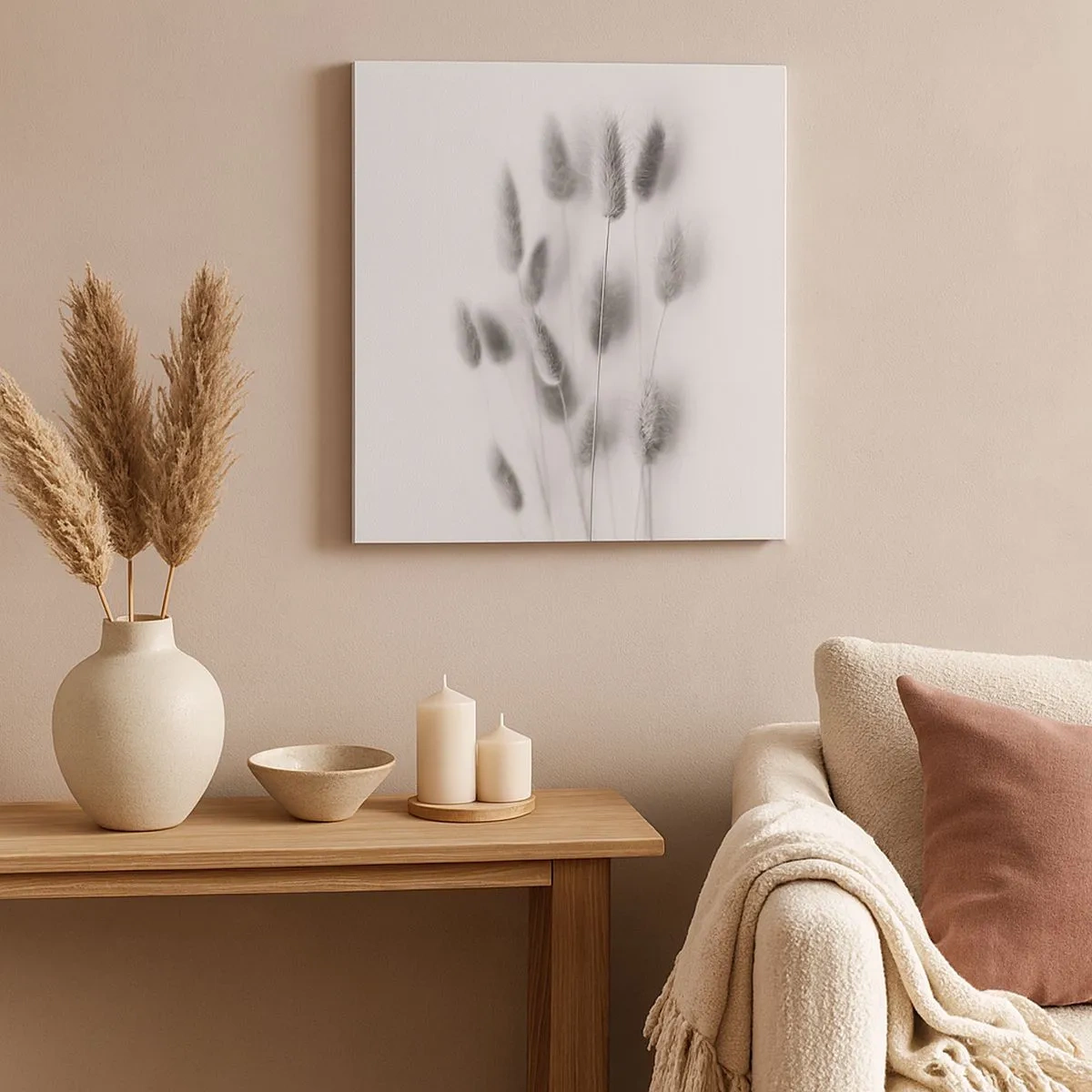 Obraz na płótnie - Jej puszystość trawa - 30x30 cm