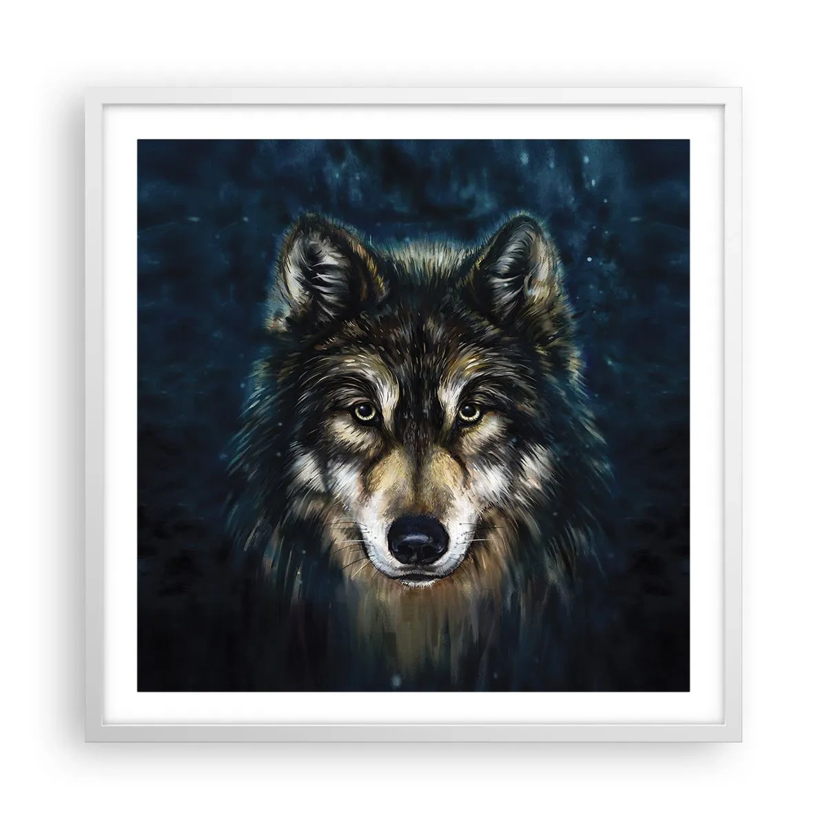 Plakat w białej ramie - Alfa? I omega - 60x60 cm