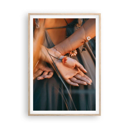 Plakat w ramie jasny dąb - Związana z naturą - 70x100 cm