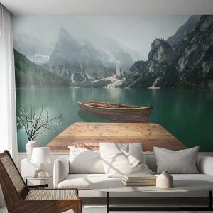 Fototapeta Premium Canvas - "I dumne opoki czoła" - Krajobraz, Góry, Jezioro - 400x280 cm