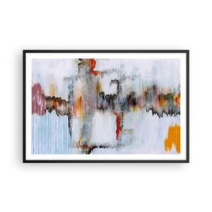 Plakat w czarnej ramie - Patykiem na wodzie - 91x61 cm