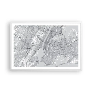 Plakat w białej ramie - Anatomia metropolii - 91x61 cm