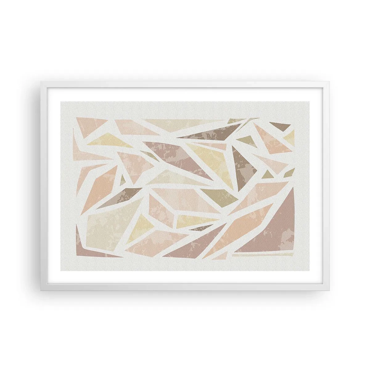 Plakat w białej ramie - Kompozycja witrażowa - 70x50 cm