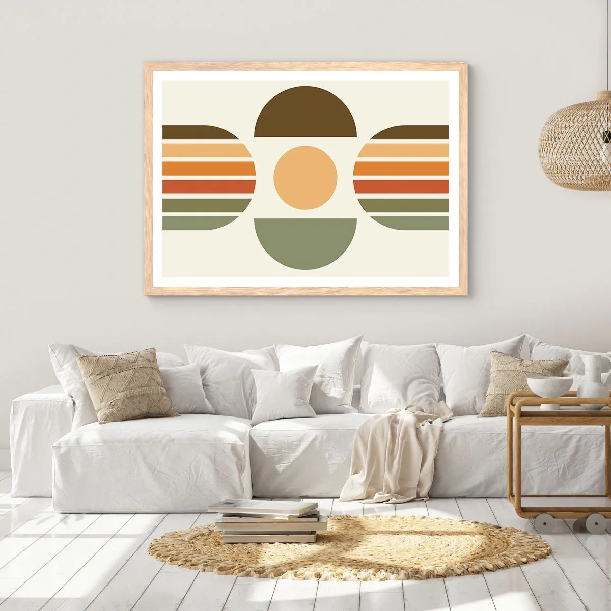 Plakat w ramie jasny dąb - W kolorach ziemi - 50x40 cm