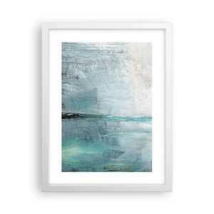 Plakat w białej ramie - Horyzontalnie w błękicie - 30x40 cm
