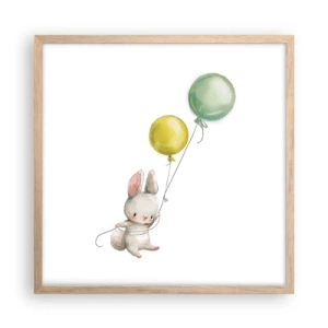 Plakat w ramie jasny dąb - Też polecę! - 50x50 cm