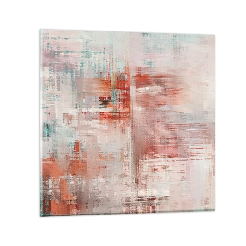 Obraz na szkle - Zamglone. Ale różowe - 30x30 cm