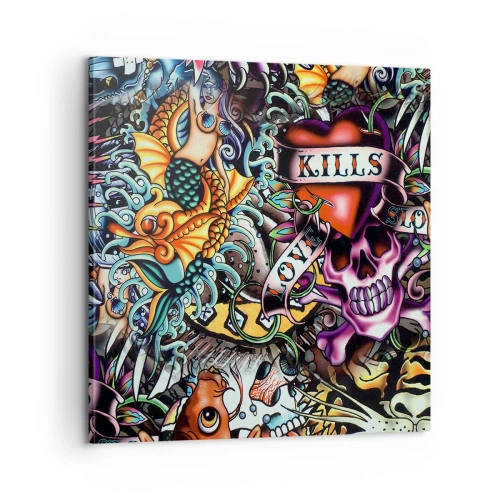 Obraz na płótnie - Sen tatuażysty - 60x60 cm