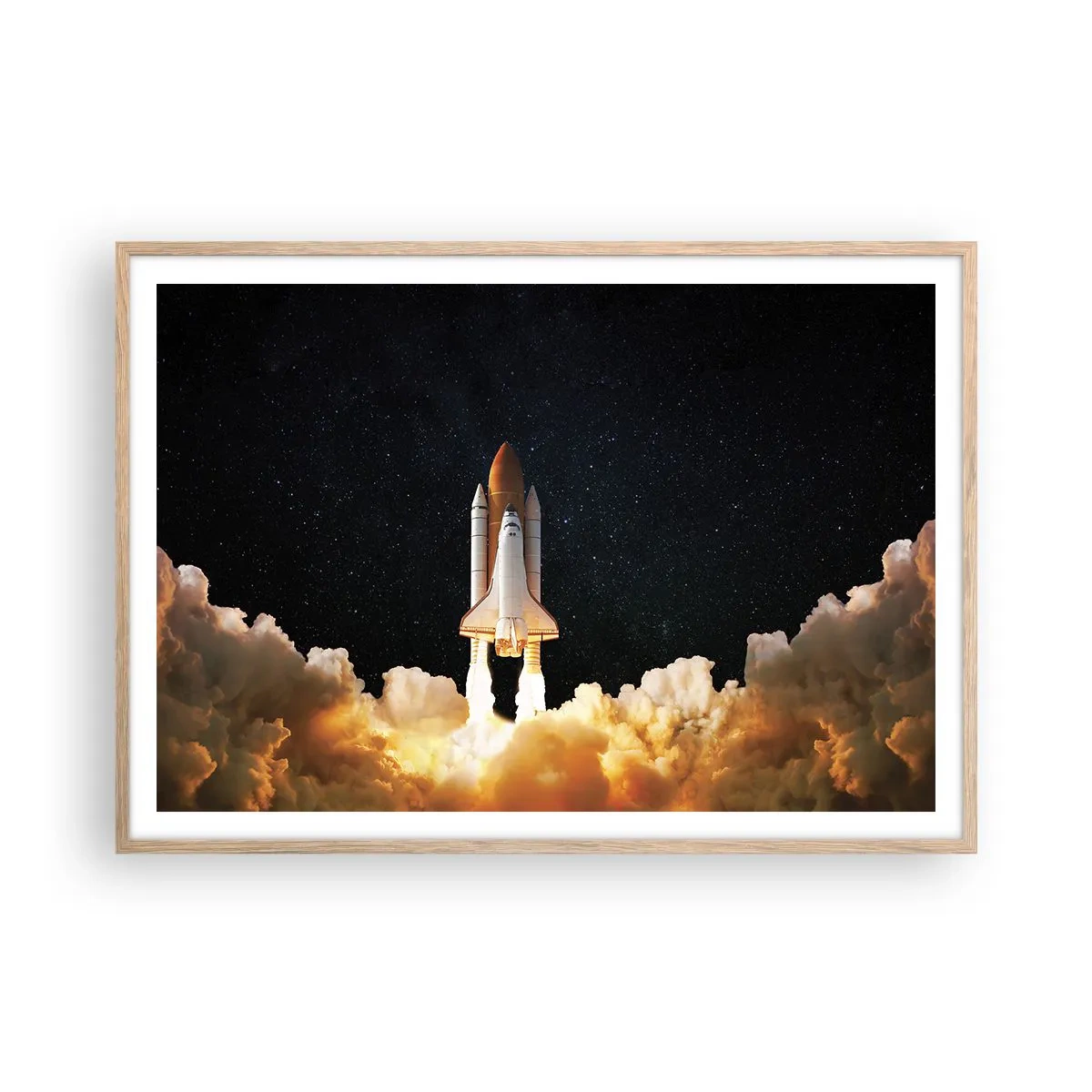 Plakat w ramie jasny dąb - Ad astra! - 100x70 cm