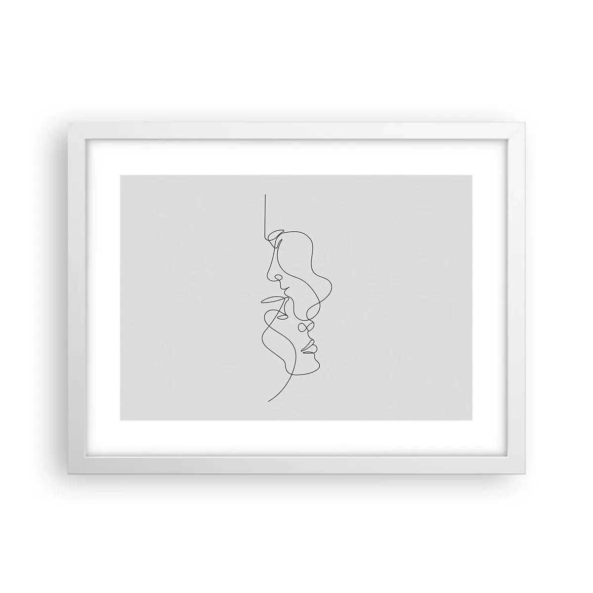 Plakat w białej ramie - Żar rzewnych żądz - 40x30 cm