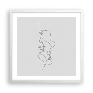 Plakat w białej ramie - Żar rzewnych żądz - 50x50 cm