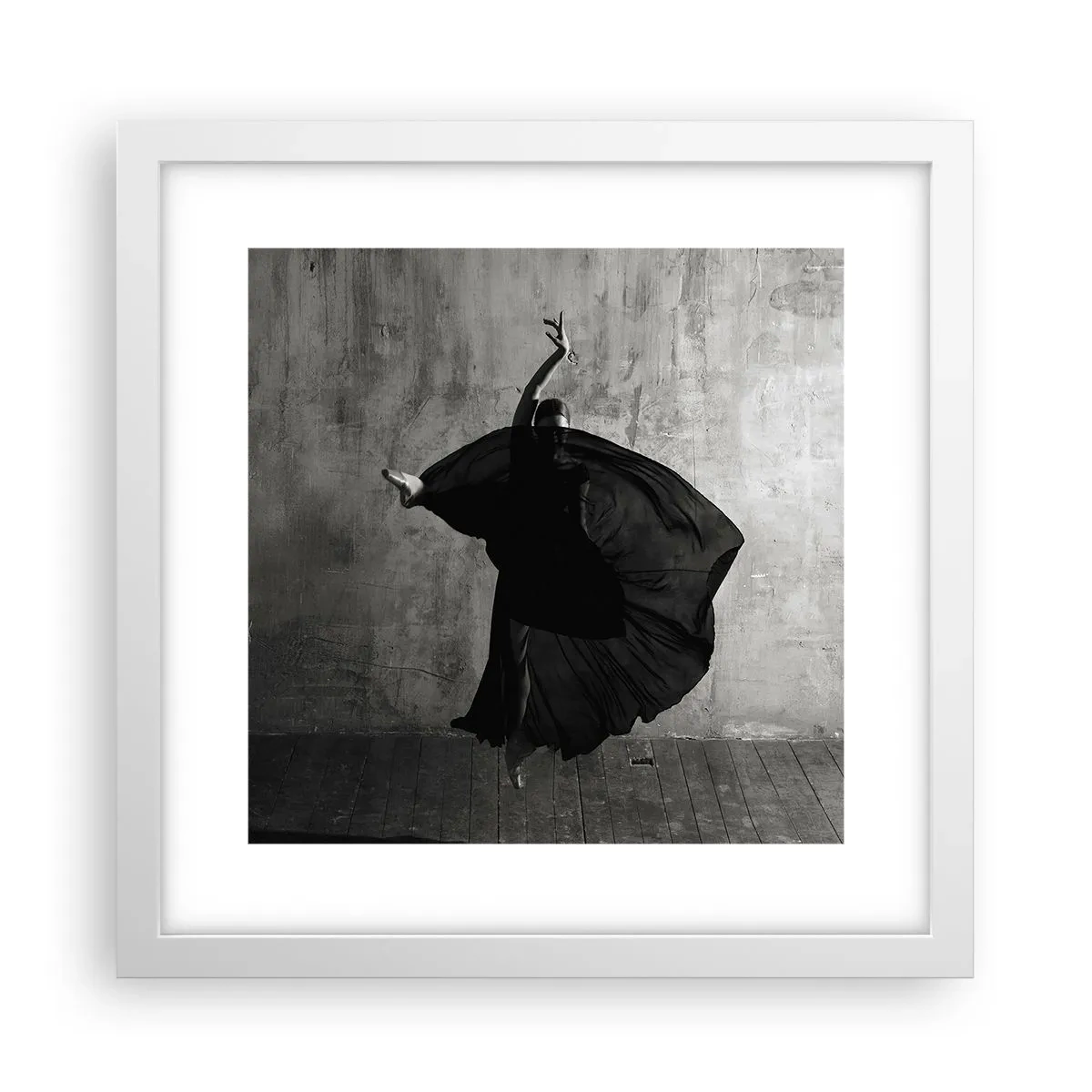 Plakat w białej ramie - Pełne pasji pas - 30x30 cm