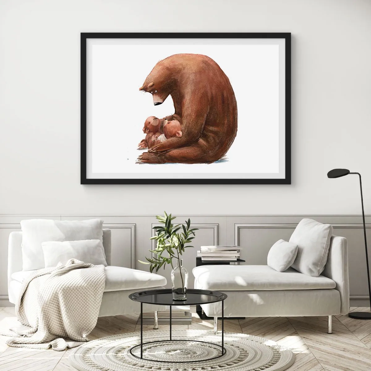 Plakat w czarnej ramie - Słodkich snów, dzieciaki - 91x61 cm