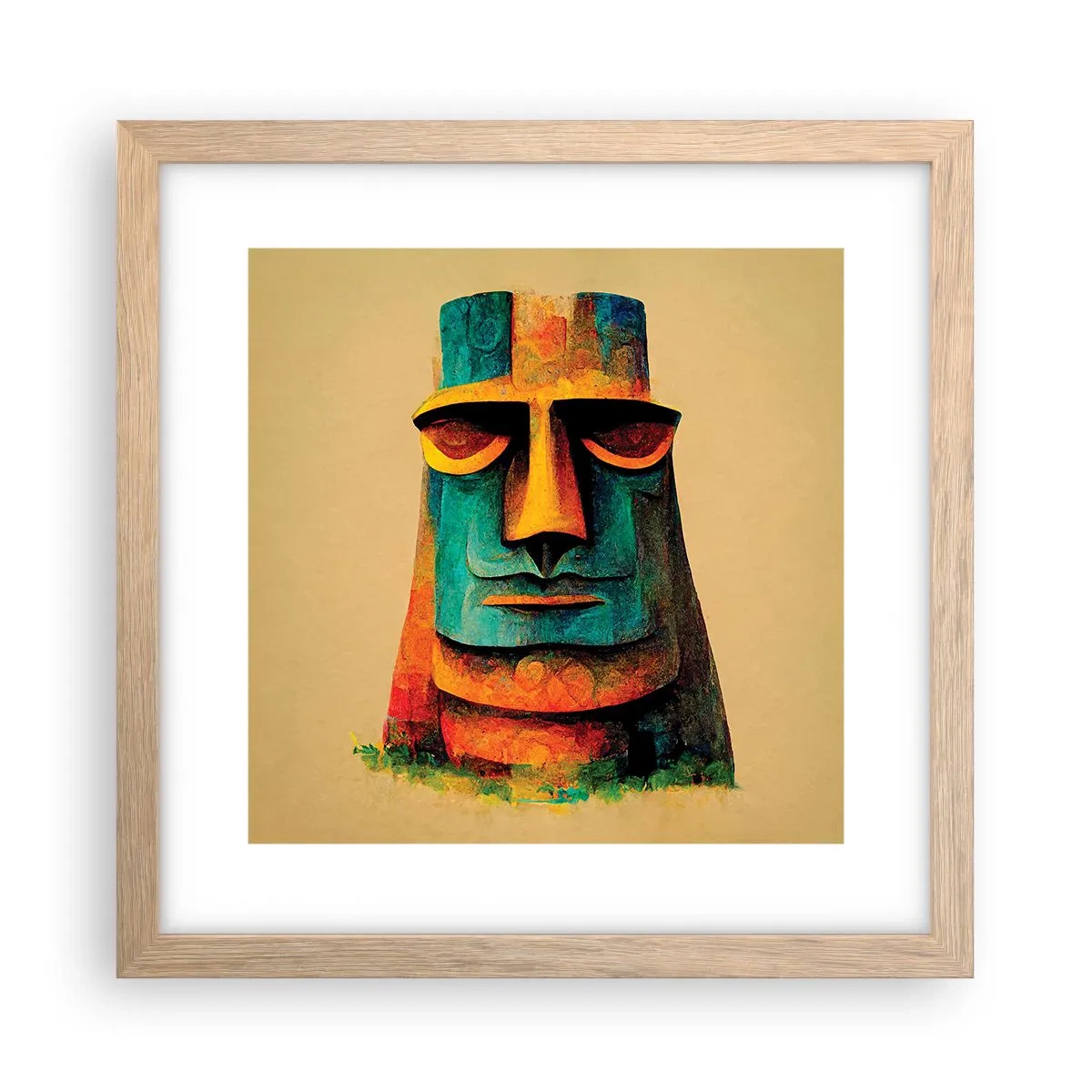 Plakat w ramie jasny dąb - Posągowy, a sympatyczny - 30x30 cm
