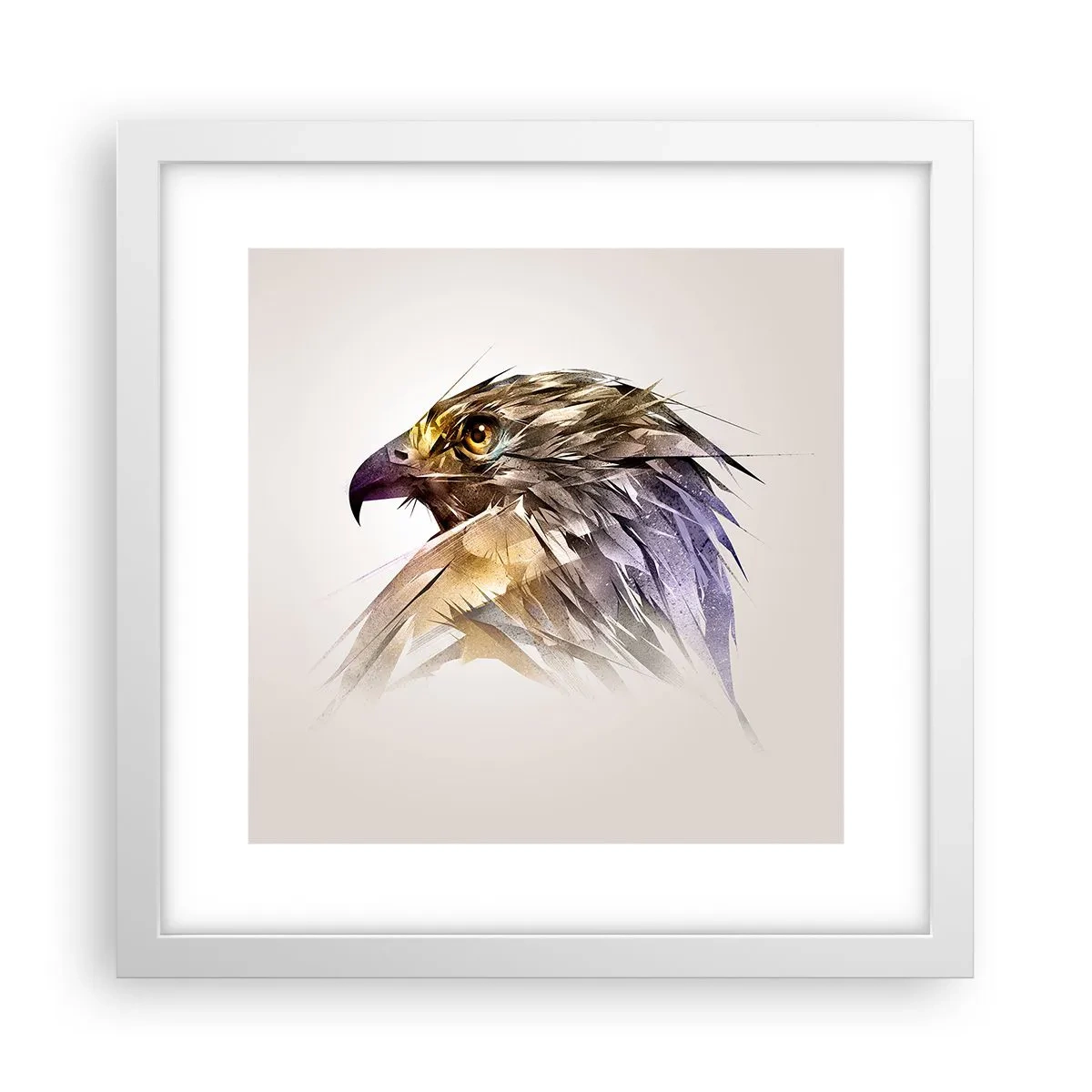 Plakat w białej ramie - Portret wojownika - 30x30 cm