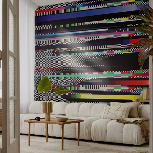 Fototapeta Premium Canvas - Obraz konrolny rzeczywistości - Abstrakcja, Sztuka, Cyfrowy Szum - 350x256 cm