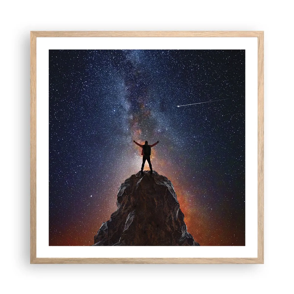 Plakat w ramie jasny dąb - Moc jest ze mną! - 60x60 cm