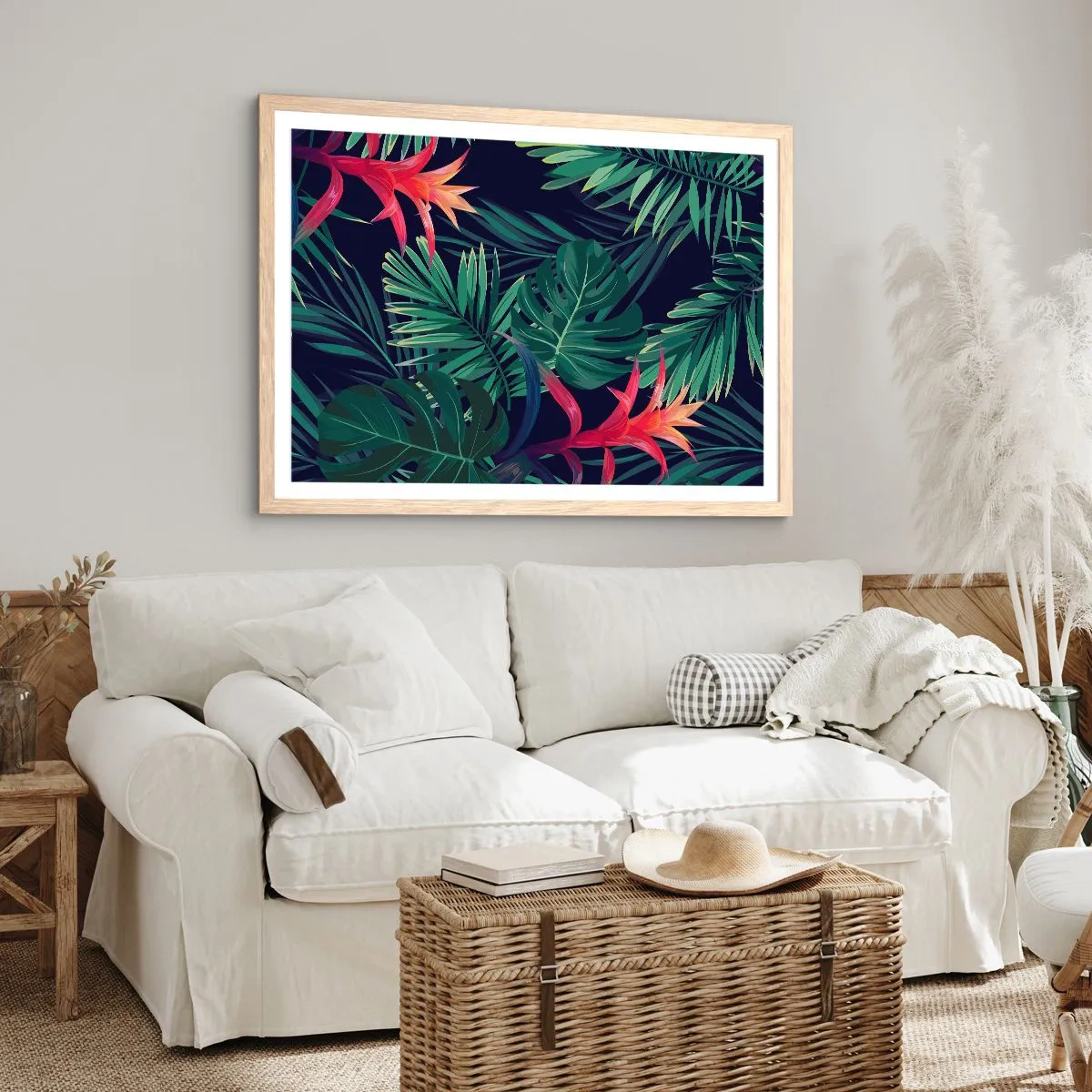 Plakat w ramie jasny dąb - Zapłonąć w zieleni - 70x50 cm