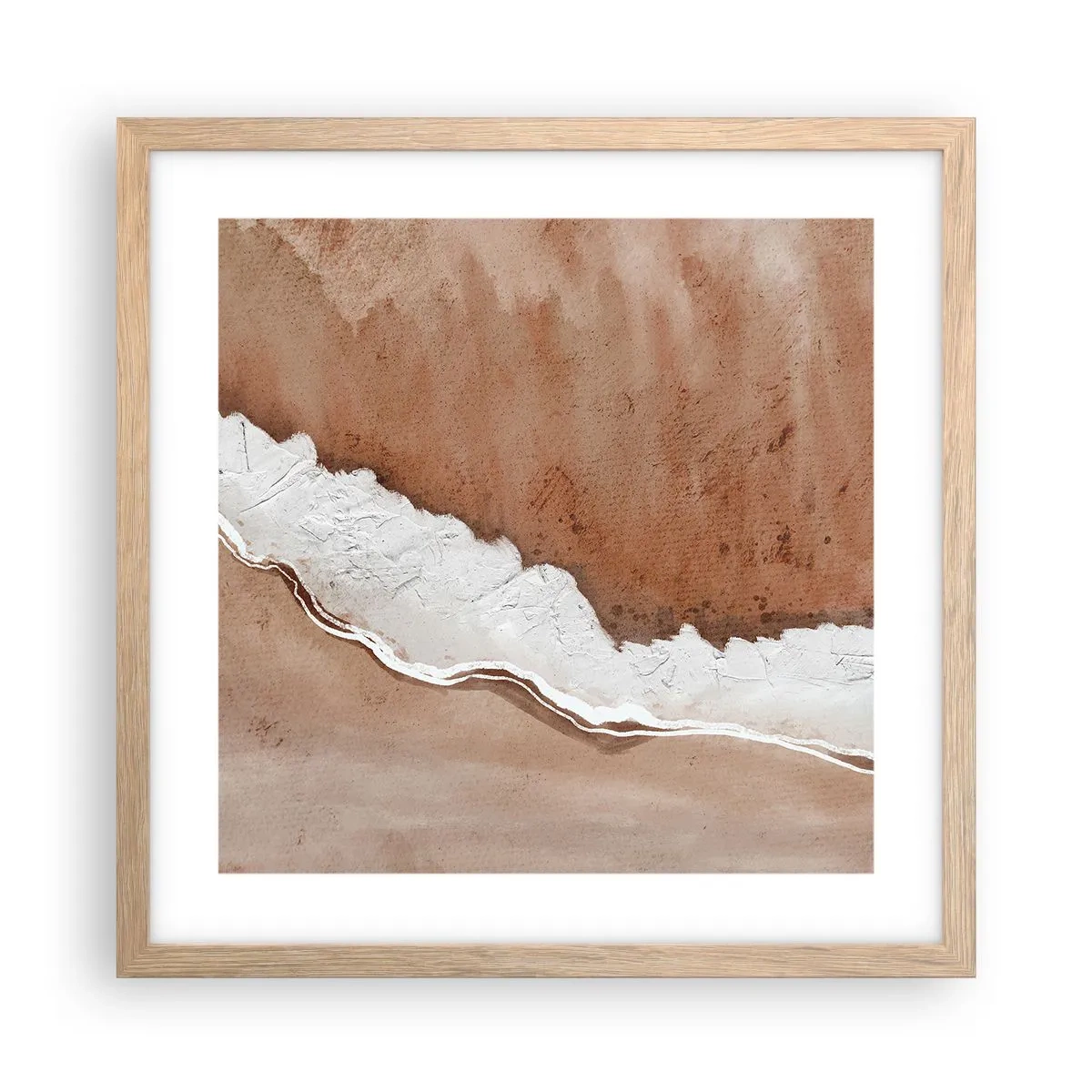 Plakat w ramie jasny dąb - W kolorach ziemi - 40x40 cm