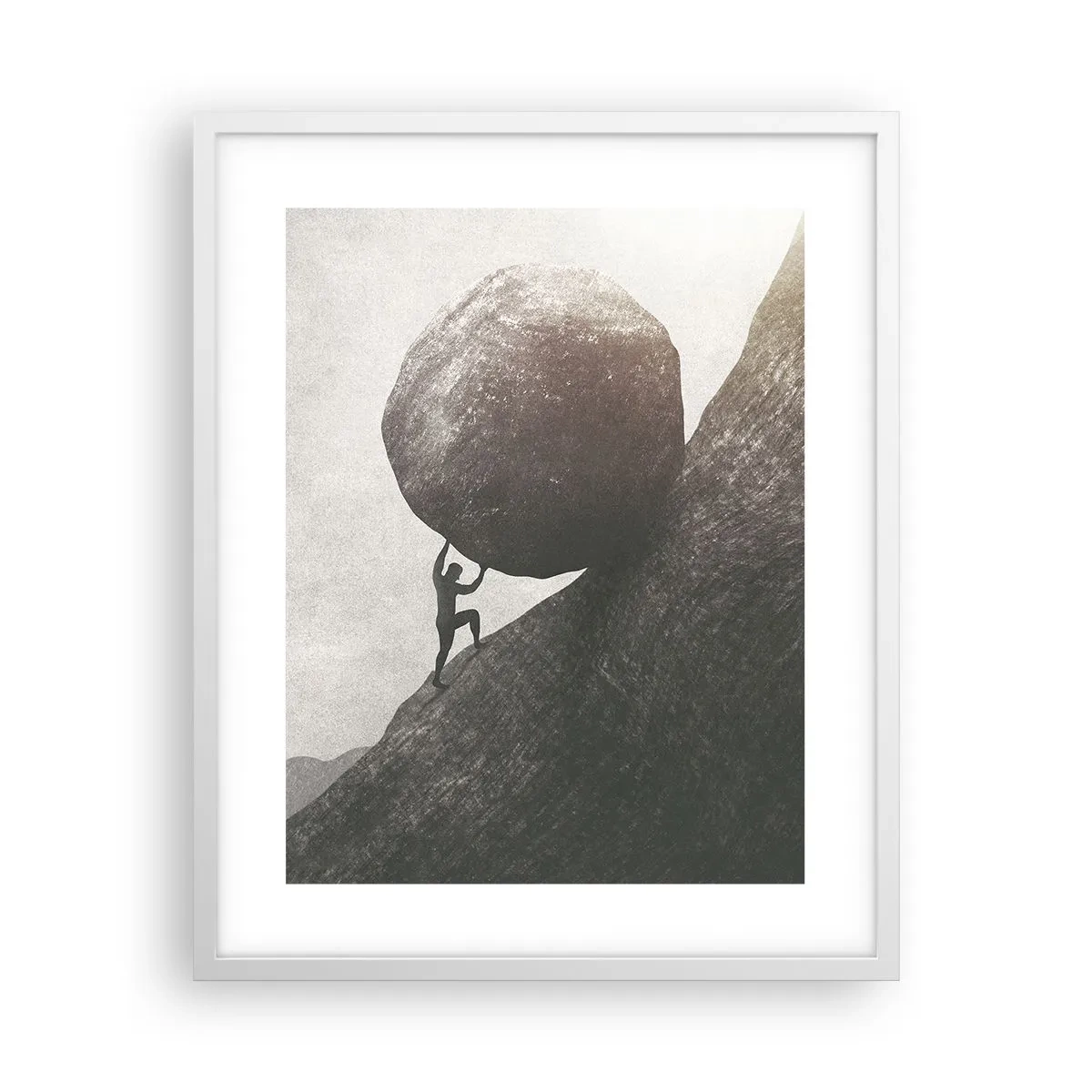 Plakat w białej ramie - Wierzę wbrew nadziei - 40x50 cm