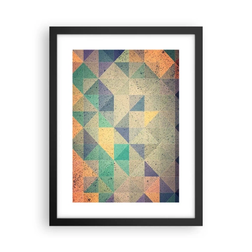 Plakat w czarnej ramie - Republika trójkątów - 30x40 cm