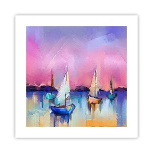 Plakat - Kierunek: szerokie wody - 40x40 cm