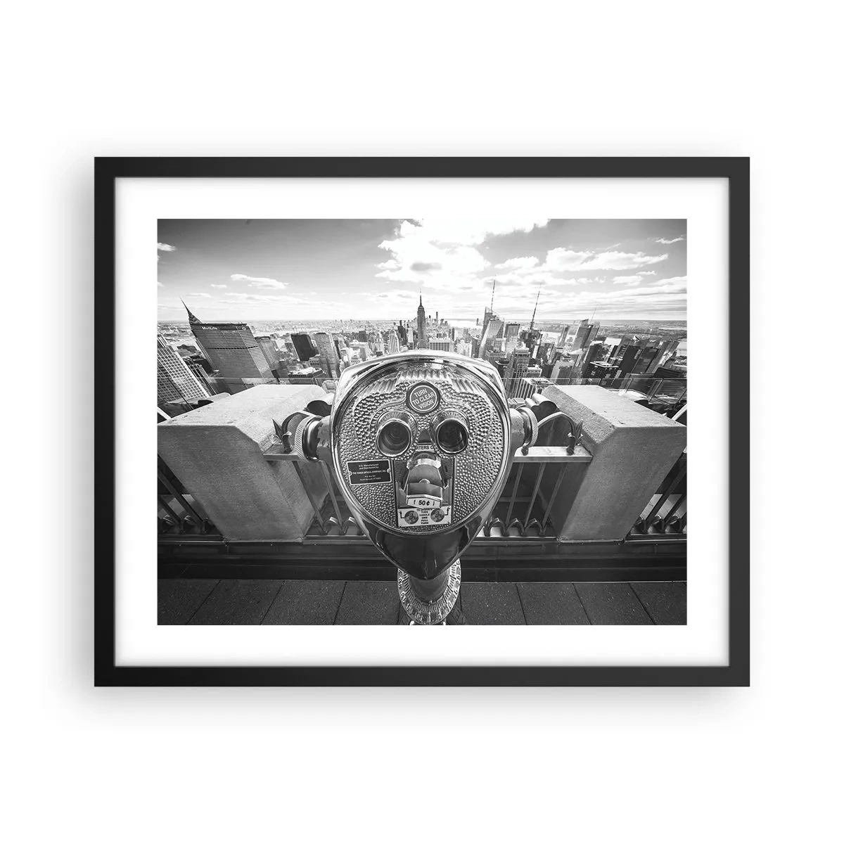 Plakat w czarnej ramie - Miasto nad miastami - 50x40 cm