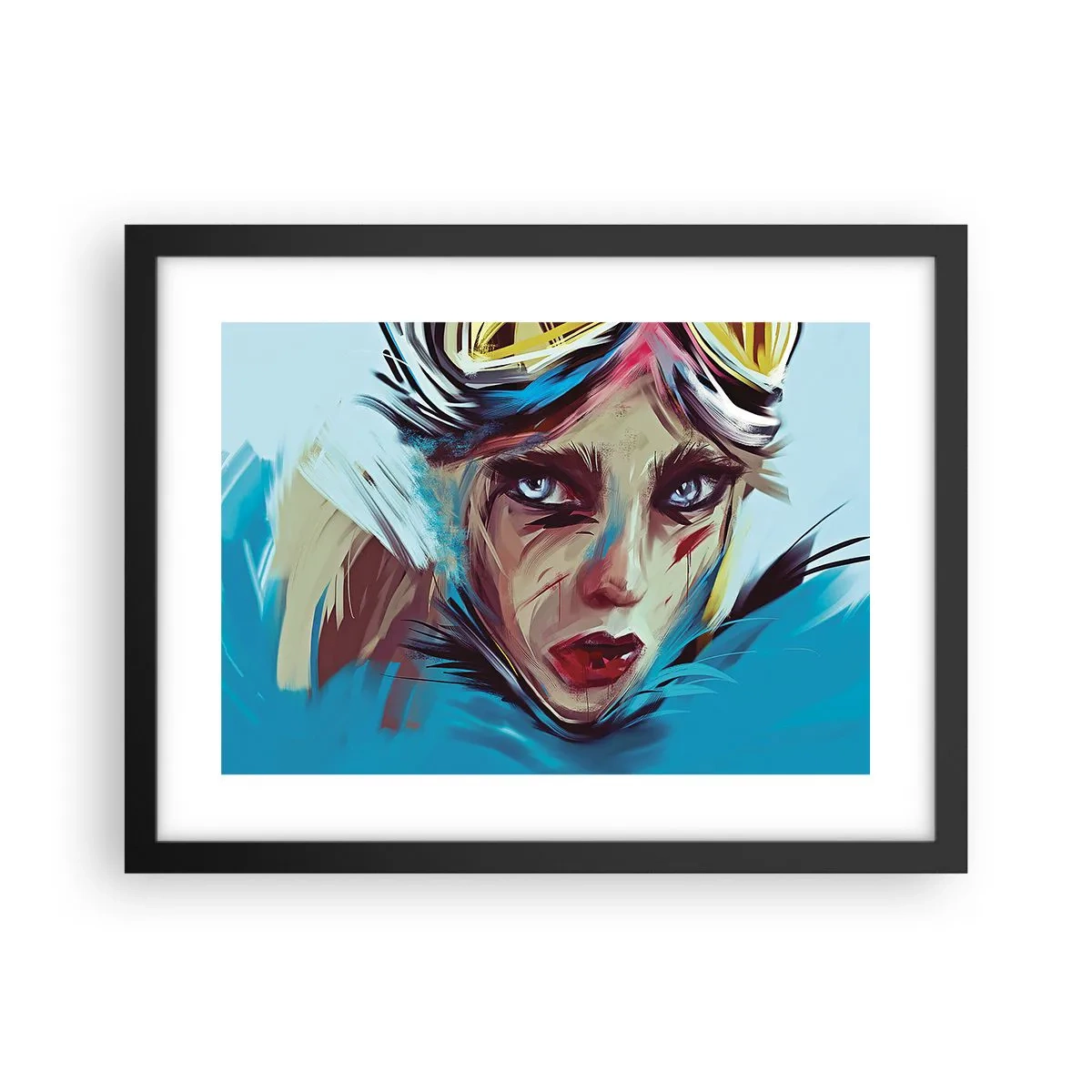 Plakat w czarnej ramie - Wojowniczka szos - 40x30 cm