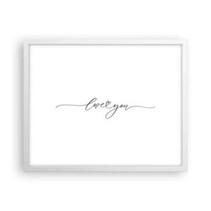 Plakat w białej ramie - Czarno na białym - 50x40 cm