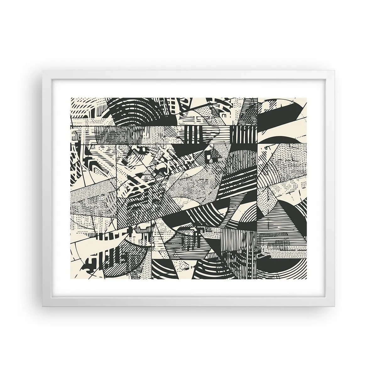 Plakat w białej ramie - Dynamika współczesności - 50x40 cm