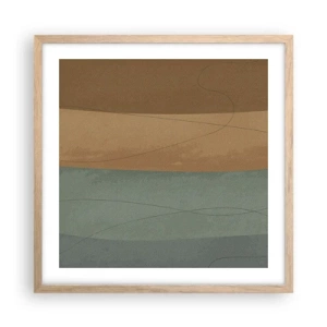 Plakat w ramie jasny dąb - Kompozycja horyzontalna - 50x50 cm