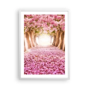 Plakat w białej ramie - Droga do raju - 50x70 cm