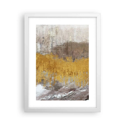 Plakat w białej ramie - Złocisty podmuch - 30x40 cm