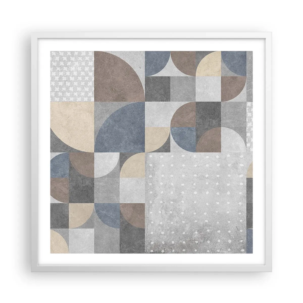 Plakat w białej ramie - Ceramiczna fantazja - 60x60 cm