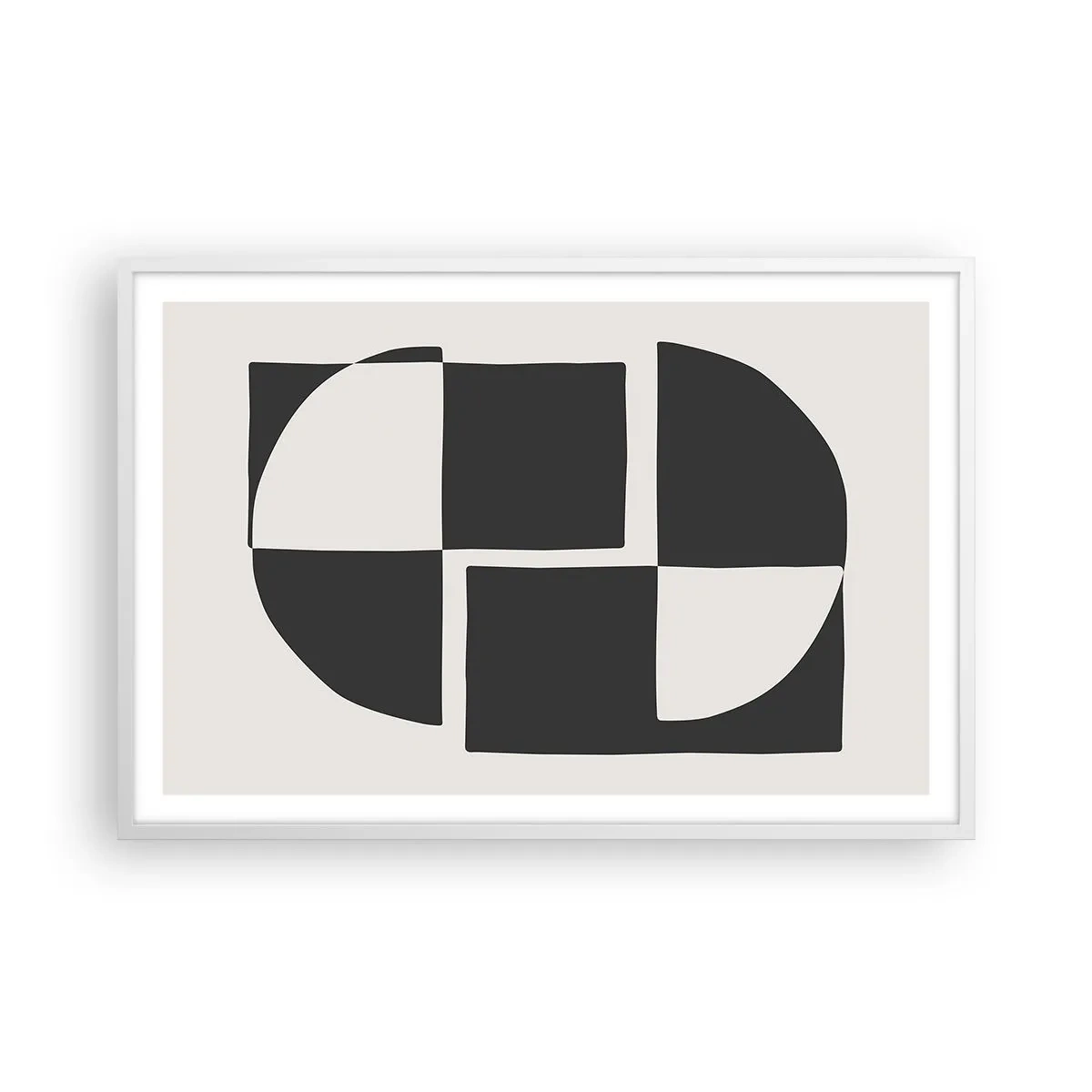 Plakat w białej ramie - Antyteza – synteza - 91x61 cm