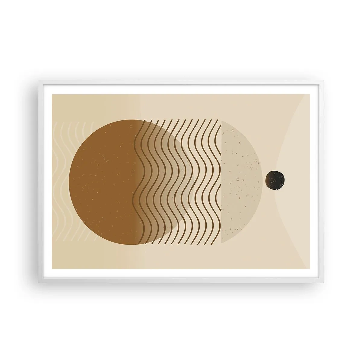 Plakat w białej ramie - O pochodzeniu figur geometrycznych - 100x70 cm