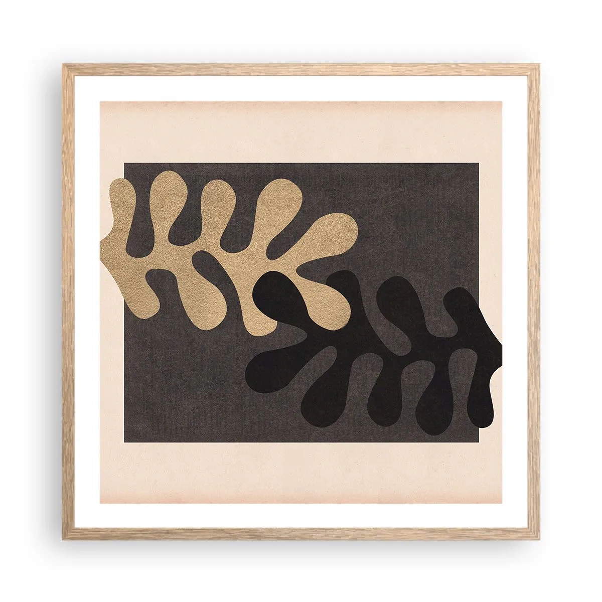 Plakat w ramie jasny dąb - Brak i dopełnienie - 60x60 cm