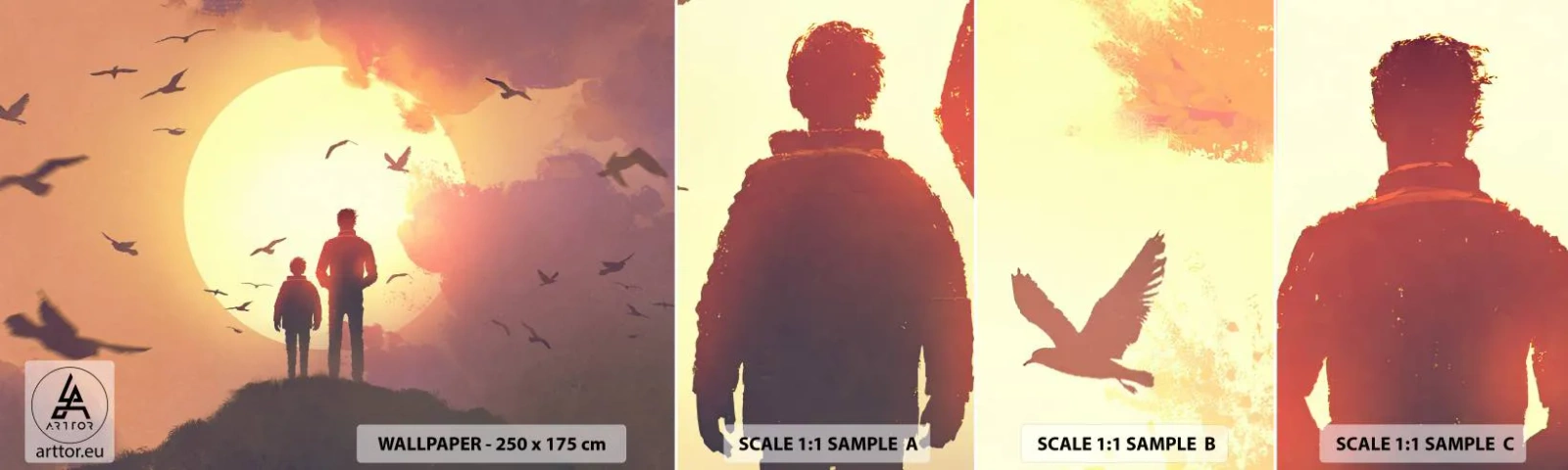 Fototapeta Próbka Standard Eco - Ze słońcem twarzą w twarz - Abstrakcja, Fantasy, Sztuka - 100x30 cm